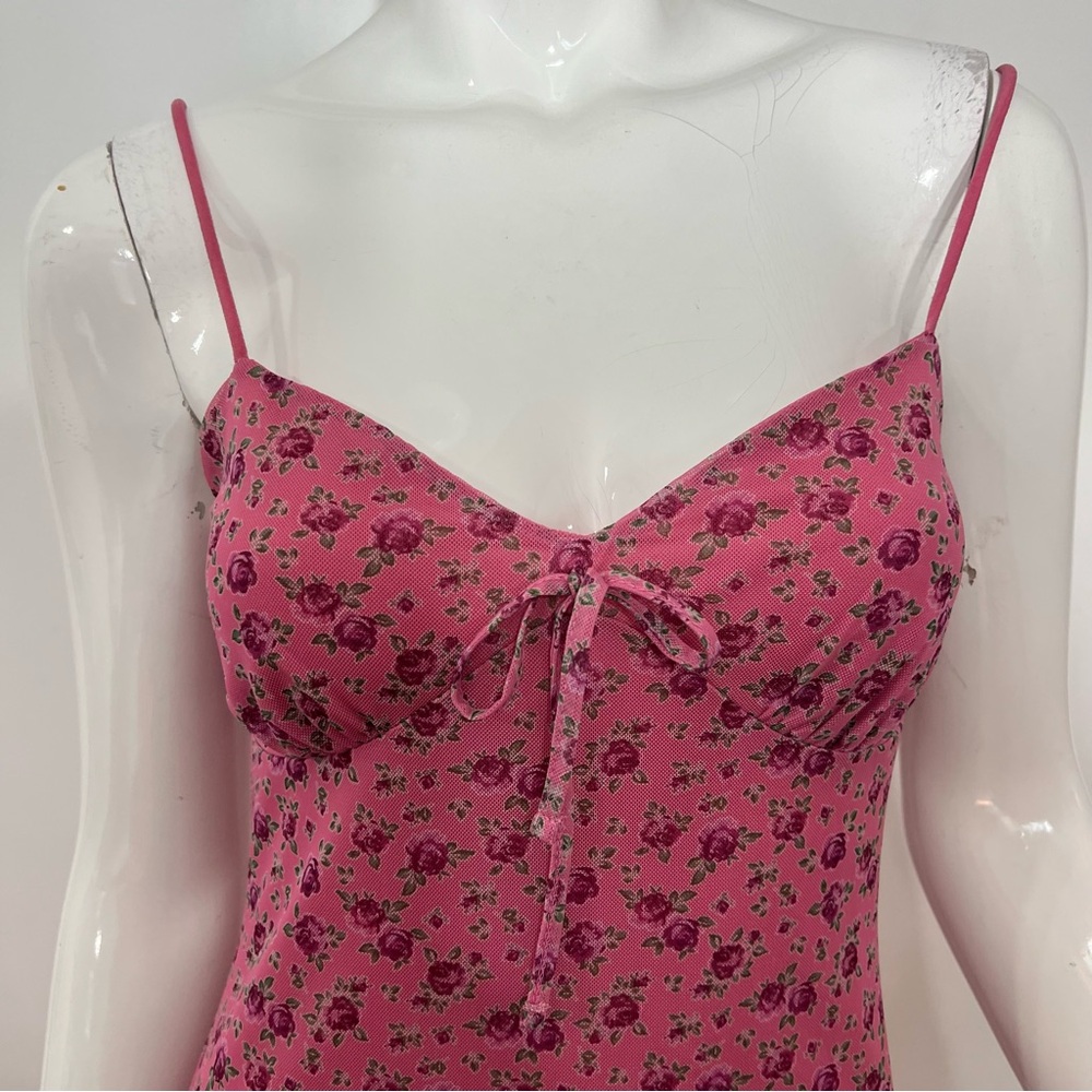 Urban Outfitters (UO) Pink floral Spaghetti Strap Mini Slip Dress --‎ S - Picture 5 of 14